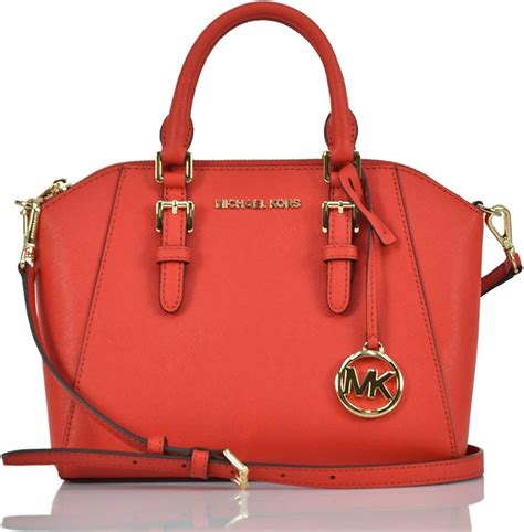 michael kors ciara md crossbody bundled rot|Ciara Medium Saffiano Leather Satchel .